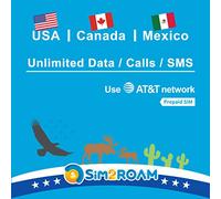 Tarjeta SIM AT&T de EE. UU., Canadá, México|Datos de Alta Velocidad ilimitados/Llamadas/Textos|Tarjeta SIM ATT EE. UU., Estados Unidos, CA, Canadá, México|Solo se Adapta a iPhone y píxeles (28 días)