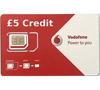 Tarjeta SIM de triple corte Vodafone Pay As You Go (tamaño estándar, micro y nano) con crédito de £5 precargado entregado firmado para la entrega