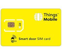 Tarjeta SIM para Abrir la Puerta Things Mobile con Cobertura Global y Red multioperador GSM/2G/3G/4G LTE, sin costes fijos, sin caducidad y tarifas competitivas, con 10 € de crédito Incluido