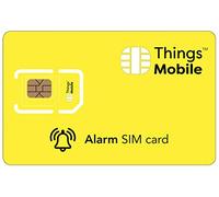 Tarjeta SIM para Alarma y antirrobo - Things Mobile - Cobertura Global, Red Multi-Operador GSM/2G/3G/4G, sin costos fijos, sin vencimiento, tarifas competitivas. 50€ de crédito Incluido +10€ Gratis