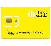 Tarjeta SIM para CORTACÉSPED - Things Mobile - con Cobertura Global y Red multioperador GSM/2G/3G/4G LTE, sin costes fijos, sin vencimiento y con tarifas competitivas, con 10 € de crédito Incluido