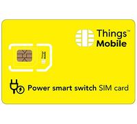 Tarjeta SIM para Enchufe Inteligente - Things Mobile - con Cobertura Global y Red multioperador GSM/2G/3G/4G, sin costes fijos, sin vencimiento y con tarifas competitivas. 10 € de crédito Incluido