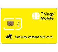 Tarjeta SIM para VIDEOCÁMARA - Things Mobile - con Cobertura Global y Red multioperador GSM/2G/3G/4G, sin costes fijos, sin vencimiento y con tarifas competitivas. 10 € de crédito Incluido
