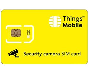 Tarjeta SIM para VIDEOCÁMARA - Things Mobile - con Cobertura Global y Red multioperador GSM/2G/3G/4G, sin costes fijos, sin vencimiento y con tarifas competitivas. 10 € de crédito Incluido