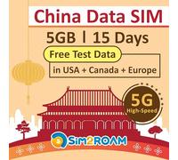 Tarjeta SIM solo para datos de China 15días|China continental y Macao|5G de datos de Internet de alta velocidad 5G/4G|Acceso a Internet sin restricciones, soporte para Google,Facebook,What's app y más