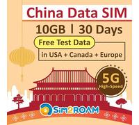 Tarjeta SIM solo para datos de China 30días|China continental y Macao|10G de datos de Internet de alta velocidad 5G/4G|Acceso a Internet sin restricciones,soporte para Google,Facebook,What's app y más