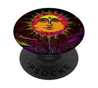 Tarjeta Solar Lenormand con diseño artístico de Oráculo Celestial PopSockets PopGrip Adhesivo