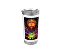 Tarjeta solar Lenormand con diseño artístico de Oráculo Celestial Vaso térmico de acero inoxidable de doble pared