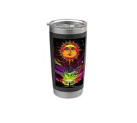 Tarjeta solar Lenormand con diseño artístico de Oráculo Celestial Vaso térmico de acero inoxidable de doble pared