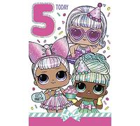 Tarjeta sorpresa de 5 años LOL, tarjeta de feliz 5º cumpleaños