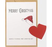 Tarjeta sorpresa de revelación de Navidad, revelación de entradas de concierto de vacaciones, tarjeta de rascar y revelar de Navidad, tarjeta personalizada, rascar y ver