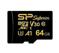 SP Silicon Power Tarjeta microSD de 64 GB Clase 10, Compatible con UHS-1, U3, V30, A1, 4K, grabación repetitiva, cámara de vigilancia Draek, SP064GBSTXDV3V1HSP
