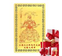 Tarjeta Tai Sui - 2026 | amuleto protector - Horse Year Tai Sui Card - cobre para hombre mujer familia mamá papá abuela hijo aleación oro 1 unidad