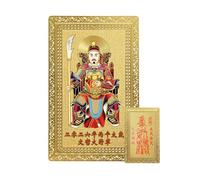 Tarjeta Tai Sui 2026 de metal - Amuleto de la suerte y bendición de colección - Año del Caballo Carta de la Felicidad - Para mujeres, hombres, apasionados, coleccionistas, oración, viaje, oficina y