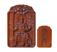 Tarjeta Tai Sui - 6 X 4 X 1 Cm, Bendición General Wen Zhe Para El Año Del Caballo, Bendición 2026, Abalorio De Madera Chino De Doble Cara, Tarjeta Tai Sui, Protección De La Suerte, Salud, Riqueza
