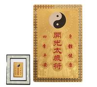 Tarjeta Tai SUI, Tai SUI Oro,Tarjeta de Riqueza China - Decoración de Cartera de protección y Suerte, decoración Tradicional para un éxito auspicioso