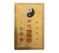 Tarjeta Tai Sui - Tarjetas de oro de protección del , Tarjeta de amuleto chino | Buena suerte decoración del hogar para la riqueza y la prosperidad dinero suerte