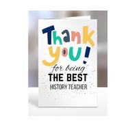 Tarjeta Thank you for being the best History Teacher Card, Thanks, Thankyou, Miss you, Goodbye, Farewell, Gifts for men, women, gifts for Christmas, A5-156_94
