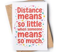 Tarjeta Thinking of You para hombres o mujeres - Bonitas tarjetas de amistad I Miss You - Tarjeta de felicitación de larga distancia para parejas - Tarjetas románticas de San Valentín, tarjetas de