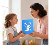 Tarjeta Tridimensional | Recuerdo De Pascua Con Huevo Y Conejito Tridimensional | Tarjeta De Felicitación Sincera Para La Pascua | Para Marido, Novia, Madre, Padre, Profesores, Amigos, Familia Y Espos