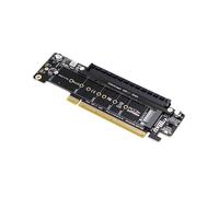 Tarjeta Vertical de ExpansióN Dividida PCIE4.0 PCIE X16 una M.2 NVME SSD Adaptadora X8+X4+X4 Quad VROC .2 Puerto NVMe