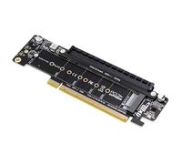 Tarjeta Vertical de ExpansióN Dividida PCIE4.0 PCIE X16 una M.2 NVME SSD Tarjeta Adaptadora PCIE X16 una X8+X4+X4 Quad VROC .2 Puerto NVMe