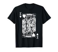 Tarjeta Vintage de Rey de Corazones con Texto en inglés No Kings In America Protest Camiseta