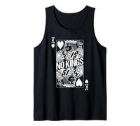 Tarjeta Vintage de Rey de Corazones con Texto en inglés No Kings In America Protest Camiseta sin Mangas