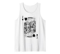 Tarjeta Vintage de Rey de Corazones con Texto en inglés No Kings In America Protest Camiseta sin Mangas