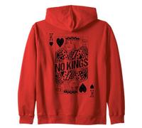 Tarjeta Vintage de Rey de Corazones con Texto en inglés No Kings In America Protest Sudadera con Capucha