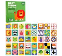 Tarjeta visual de alto contraste, negro, blanco, tarjeta visual negra y blanca, juguete de desarrollo sensorial para recién nacidos