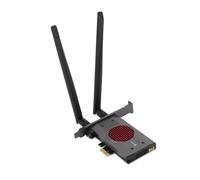 Tarjeta WiFi 7 PCIe para PC de Escritorio, BE200 8774Mbps, Tarjeta de Red Inalámbrica, Adaptador Inalámbrico PCIe de 3 Bandas con Antenas Duales de Alta Ganancia de 5dBi, Baja