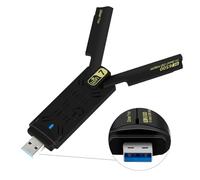 Tarjeta WiFi 7 USB 3.0 para juegos libre con chipset 8912AU (BE6500), adaptador inalámbrico USB de tres bandas, tarjeta de red de alta velocidad para escritorio y portátil, compatible con