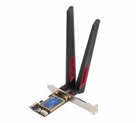 Tarjeta WiFi 7260AC, 2,4 GHz 5 GHz Bluetooth 4.0 1200 Mbps PCIe X1 Tarjeta Adaptadora de Red Inalámbrica con Antena Dual de 10 DBi para PC de Escritorio Adaptador Inalámbrico de