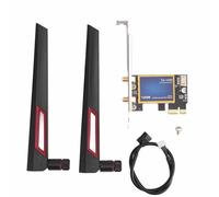 Tarjeta WiFi 7260AC, Tarjeta Adaptadora de Red 4.0 de 2,4 GHz 5 GHz Adaptador de Red Inalámbrico PCIe X1 de 1200 Mbps con Antenas Duales de 10 DBi, 4.0 para 7 8 10