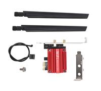 Tarjeta WiFi AX210 PCIE, hasta 5374Mbps, 2.4G 5.8G 6G Tarjeta WiFi 6 Inalámbrica de 3 Bandas con BT 5.3, Adaptador Inalámbrico de Cifrado WPA3 con MU MIMO, para Win 10 11