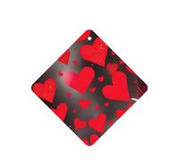 Tarjetas ambientadoras con diseño de fuegos artificiales de corazones rojos, 10 unidades, aromatizantes para coche, hojas aromáticas para uso en coche