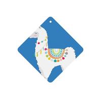 Tarjetas ambientadoras de coche con estampado de llama, 10 hojas perfumadas para colgar