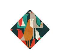 Tarjetas ambientadoras de coche con estampado de pájaros de Flock Of Birds, 10 hojas colgantes perfumadas para coche