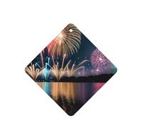 Tarjetas ambientadoras de coche con impresión de fuegos artificiales, 10 hojas perfumadas para colgar