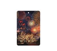 Tarjetas ambientadoras de coche con impresión de fuegos artificiales, 10 hojas perfumadas para colgar
