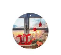 Tarjetas ambientadoras de coche con impresión de imágenes de Feliz Navidad, 10 hojas perfumadas para colgar