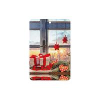 Tarjetas ambientadoras de coche con impresión de imágenes de Feliz Navidad, 10 hojas perfumadas para colgar