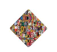 Tarjetas ambientadoras de coche con impresión de letras y números, 10 hojas colgantes perfumadas para coche