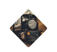 Tarjetas ambientadoras de coche con impresión de locomotora, 10 hojas perfumadas para colgar