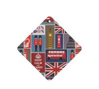 Tarjetas ambientadoras de coche con impresión de símbolos de Inglaterra, 10 hojas colgantes perfumadas para coche