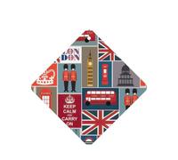 Tarjetas ambientadoras de coche con impresión de símbolos de Inglaterra, 10 hojas colgantes perfumadas para coche