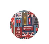 Tarjetas ambientadoras de coche con impresión de símbolos de Inglaterra, 10 hojas colgantes perfumadas para coche