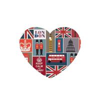 Tarjetas ambientadoras de coche con impresión de símbolos de Inglaterra, 10 hojas colgantes perfumadas para coche