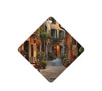 Tarjetas ambientadoras italianas para coche, 10 unidades, diseño de calle vieja